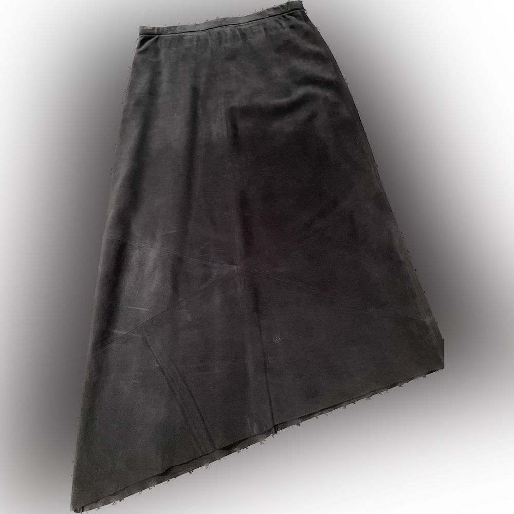 Banana Republic navy suede asymmetrical skirt size 2